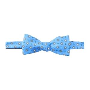 Vince Camuto Retro Medallion Cotton Bow Tie Blue